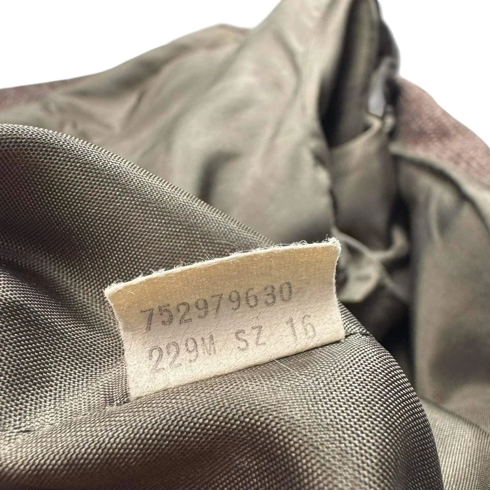 Vtg 70's Levi Strauss Co Wool Tweed Blazer Jacket Brown Sz 16 Cursive Label